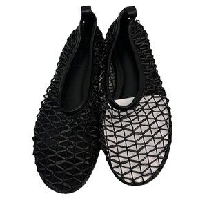 Steve Madden Black Mesh Flats